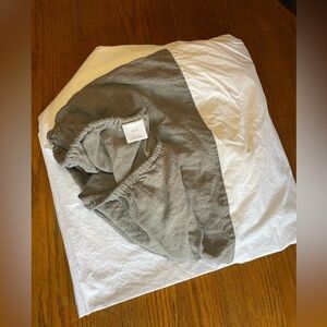 Restoration Hardware King Boxspring Cover Stonewashed Belgian Linen